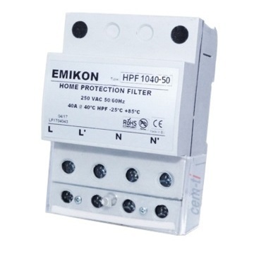 Dirty Power Electricity PLC Filter Emikon HPF-1040-50 dirty power 40A 50dB