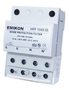 Dirty Power Electricity PLC Filter Emikon HPF-1065-55 65A 55dB